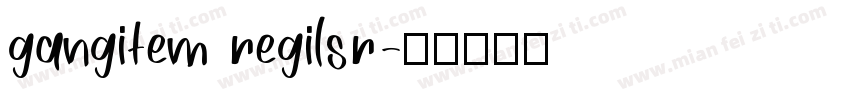 gangitem regilsr字体转换